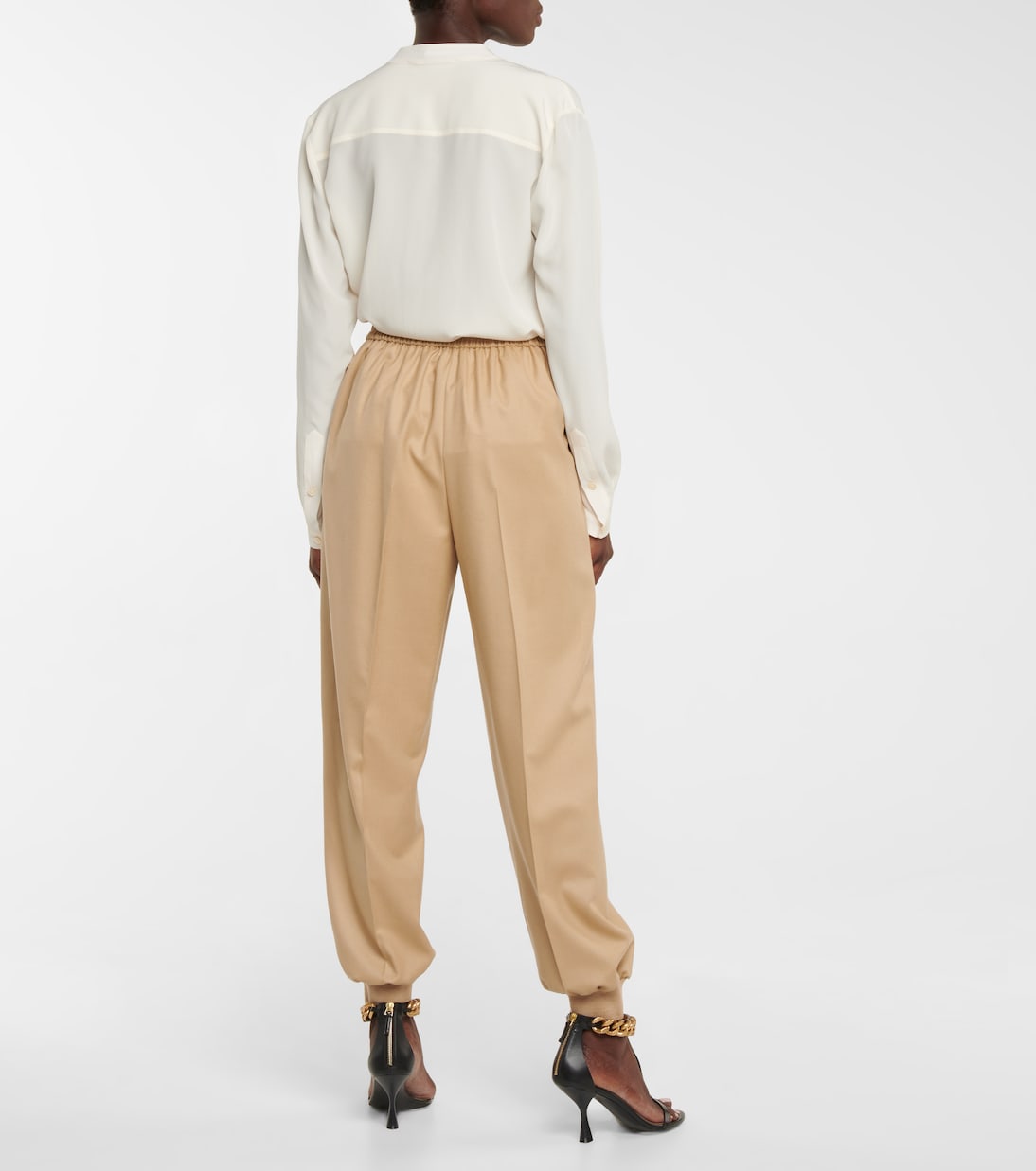 High-rise wool pants | Stella McCartney