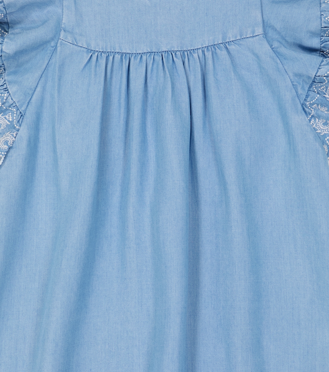 Embroidered denim dress | Chloé Kids