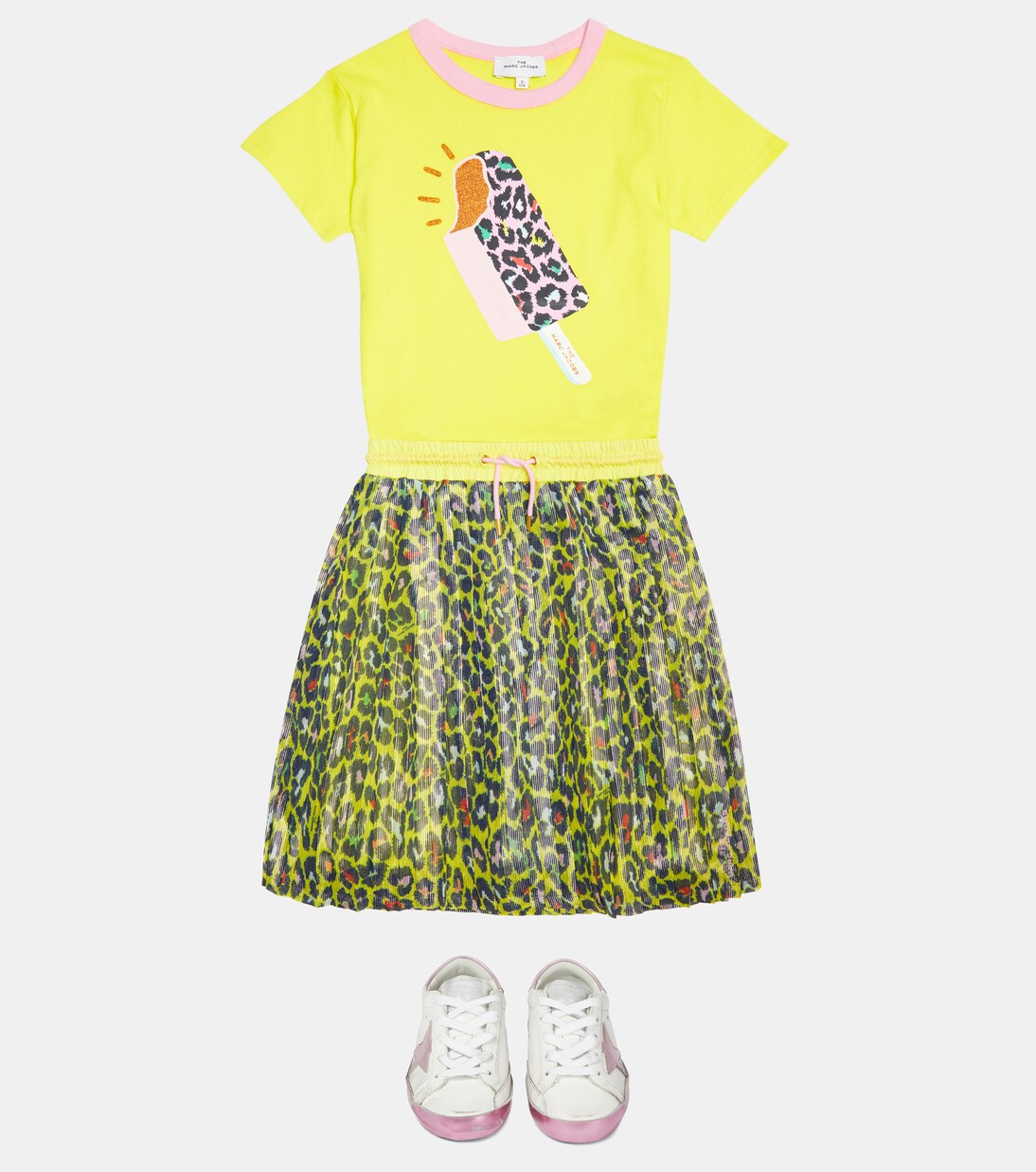 Falda de estampado de leopardo plisada | Marc Jacobs Kids