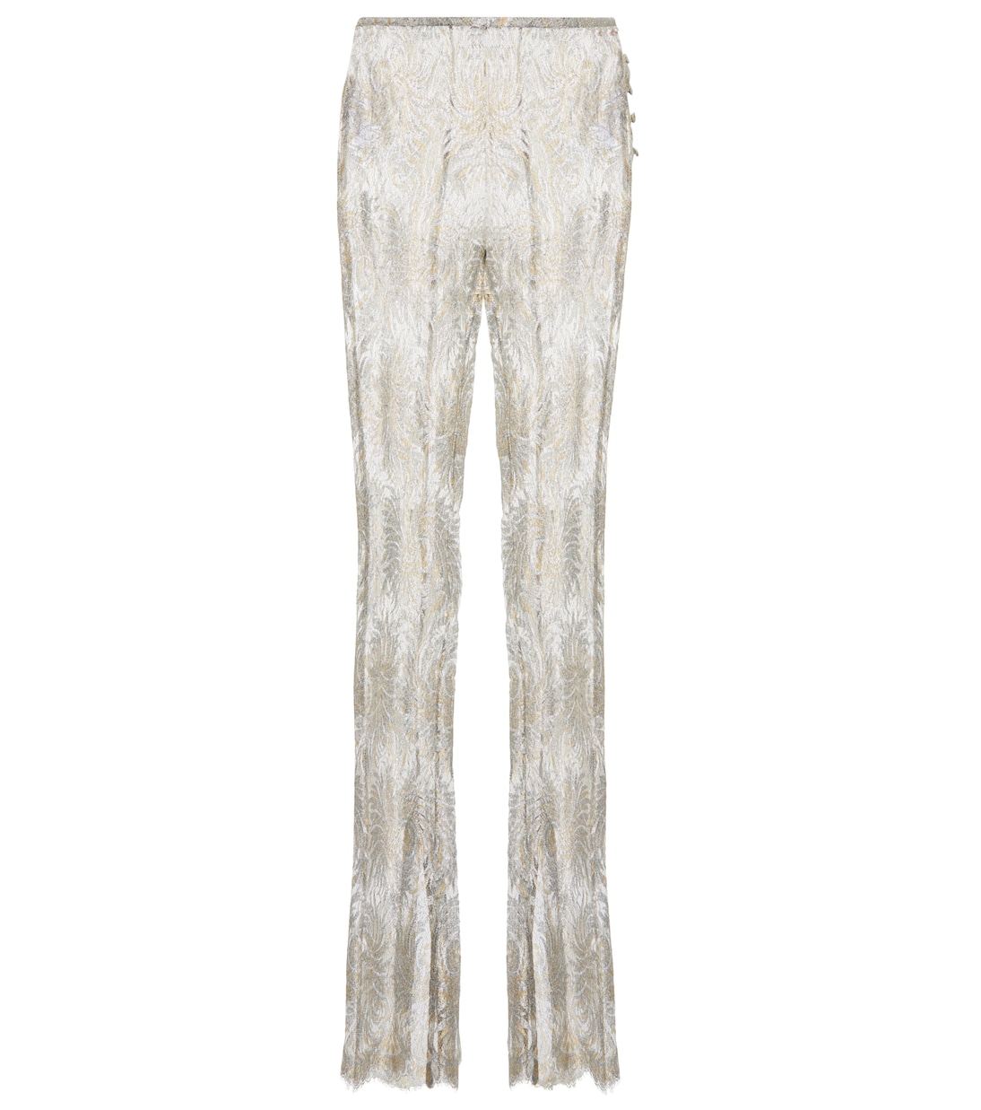Pantalon évasé à taille basse en dentelle | Coperni