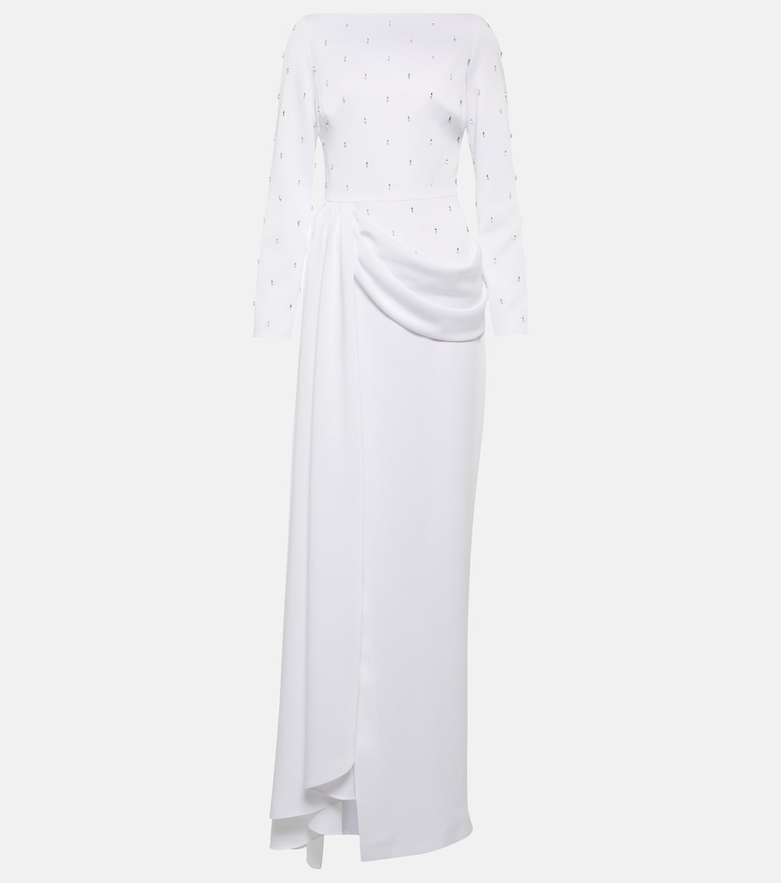 Verzierte Robe aus Satin | Rasario