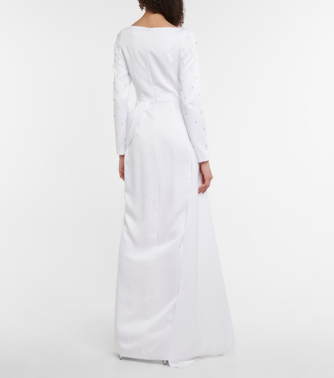 Verzierte Robe aus Satin | Rasario
