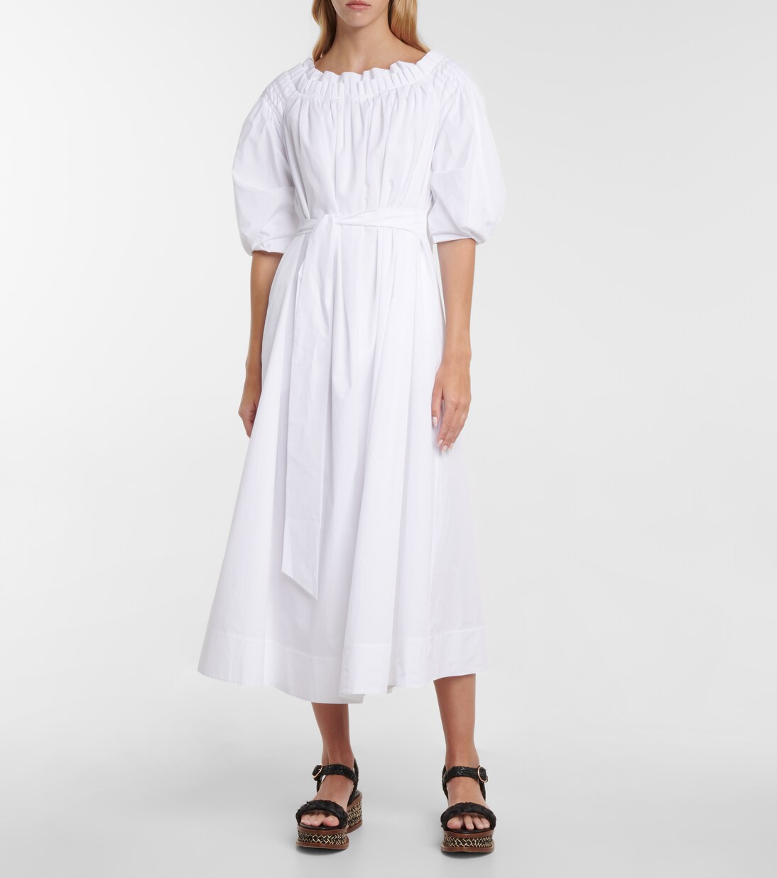 Galetta off-shoulder cotton midi dress | Gabriela Hearst