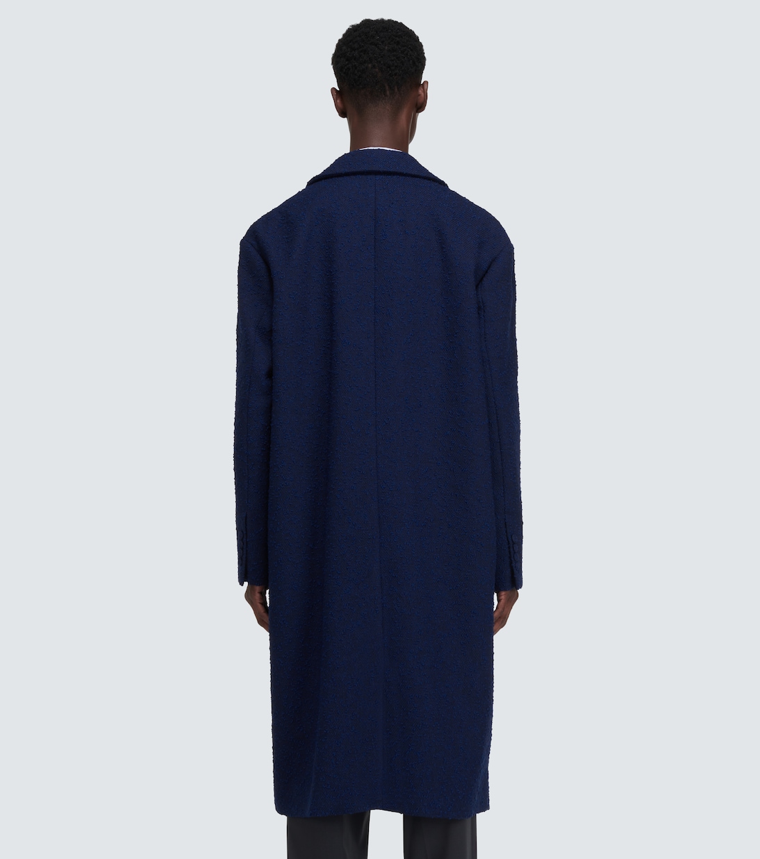 Single-breasted wool blend coat | Ami Paris