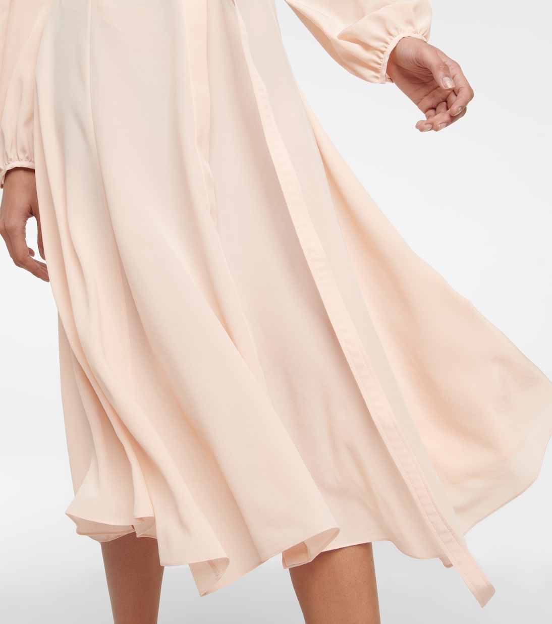 Abito chemisier in seta con ruches | Chloé