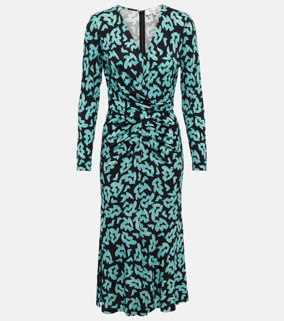 Printed ruched midi dress | Diane von Furstenberg