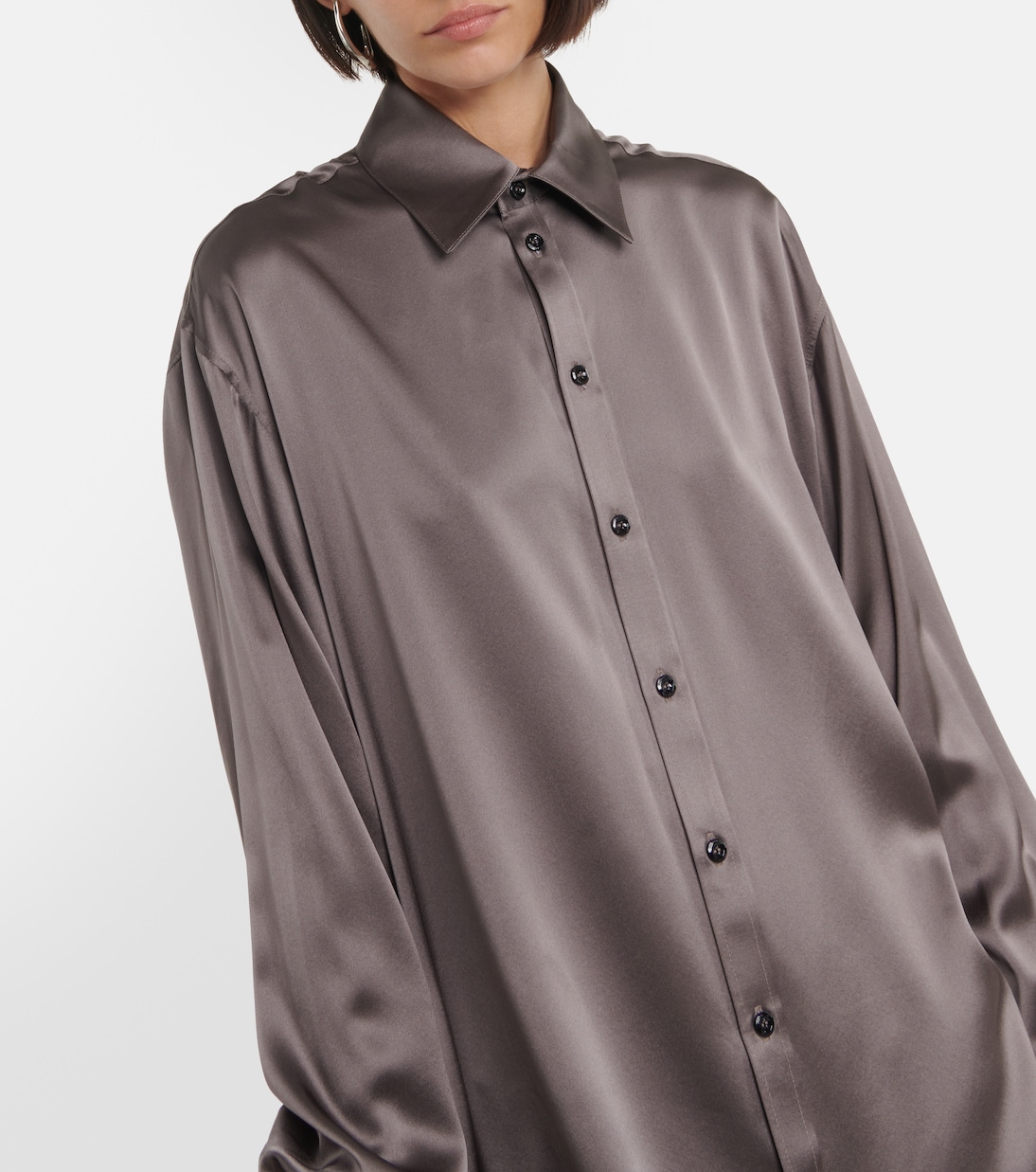 Satin wrap blouse | Peter Do