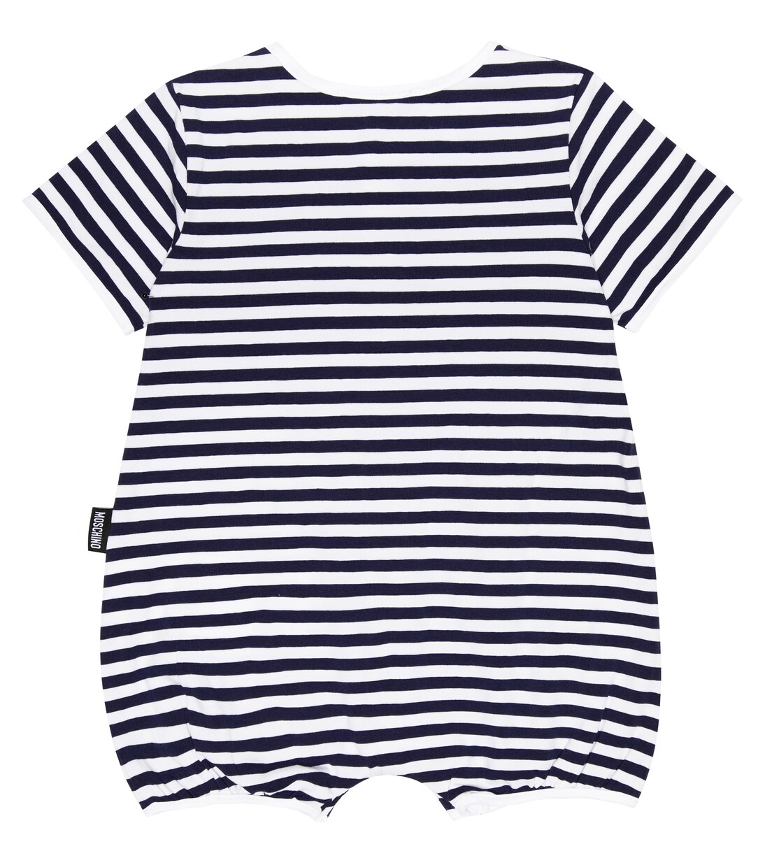 Baby - Jumpsuit corta in misto cotone a righe | Moschino Kids