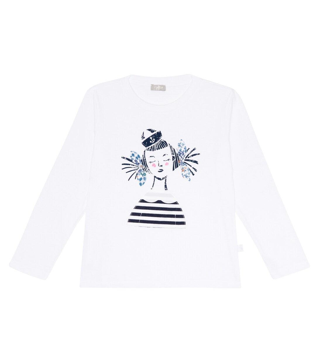 Top in jersey di cotone con stampa | Il Gufo