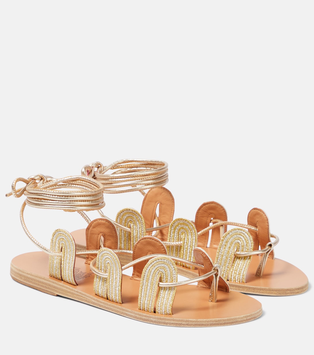 صندل من الجلد المعدني Aristides | Ancient Greek Sandals