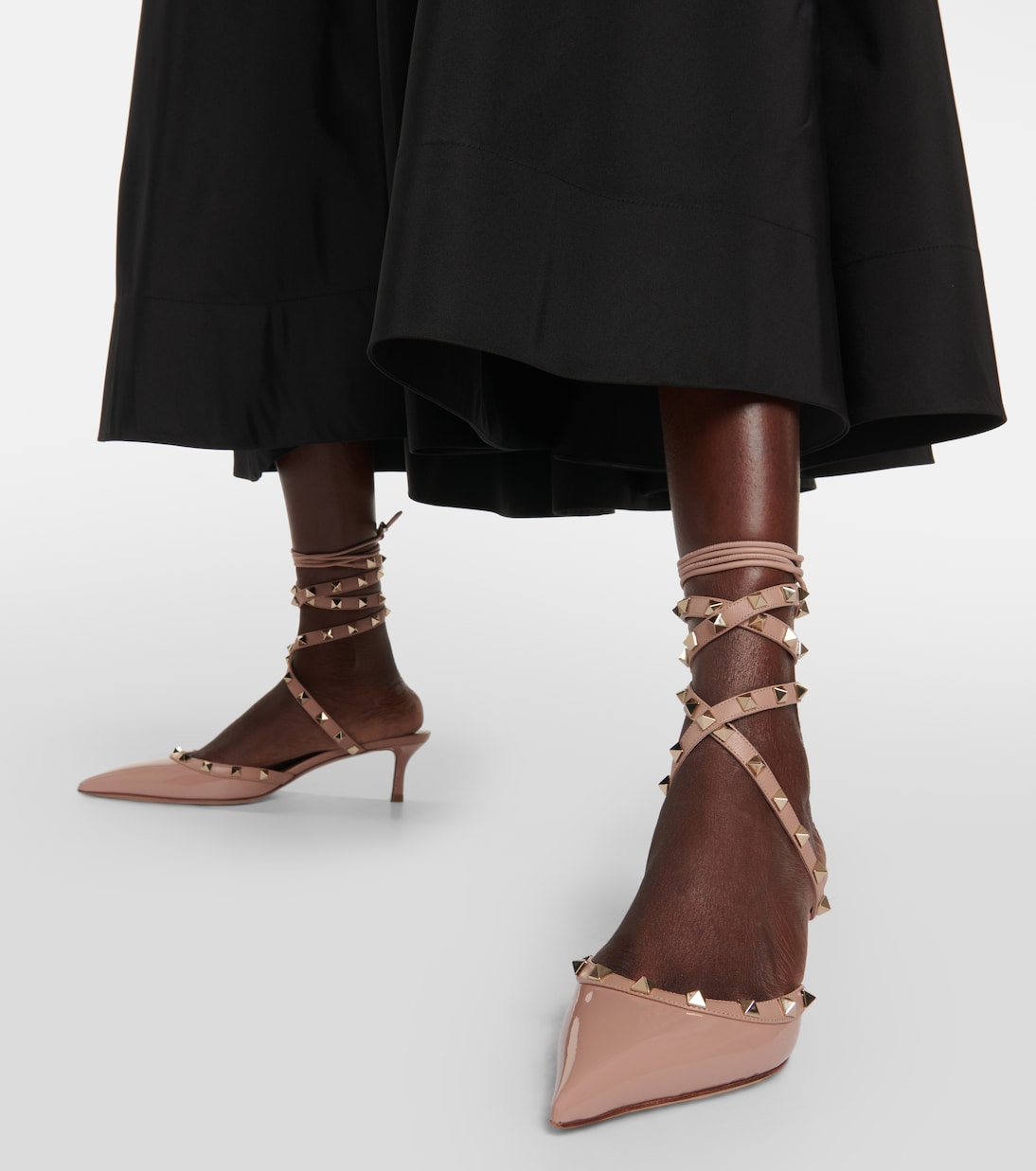 Escarpins Rockstud 50 en cuir verni | Valentino Garavani