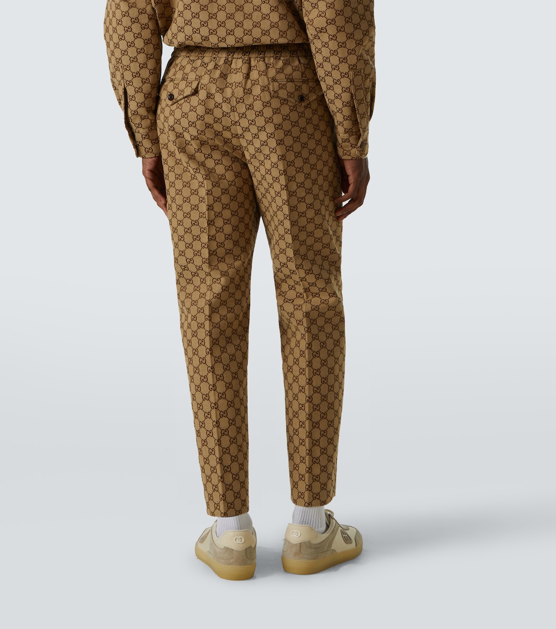 2024年冬【法人向けお歳暮】 GG Supreme cotton-blend pants in beige - Gucci | Mytheresa パンツ