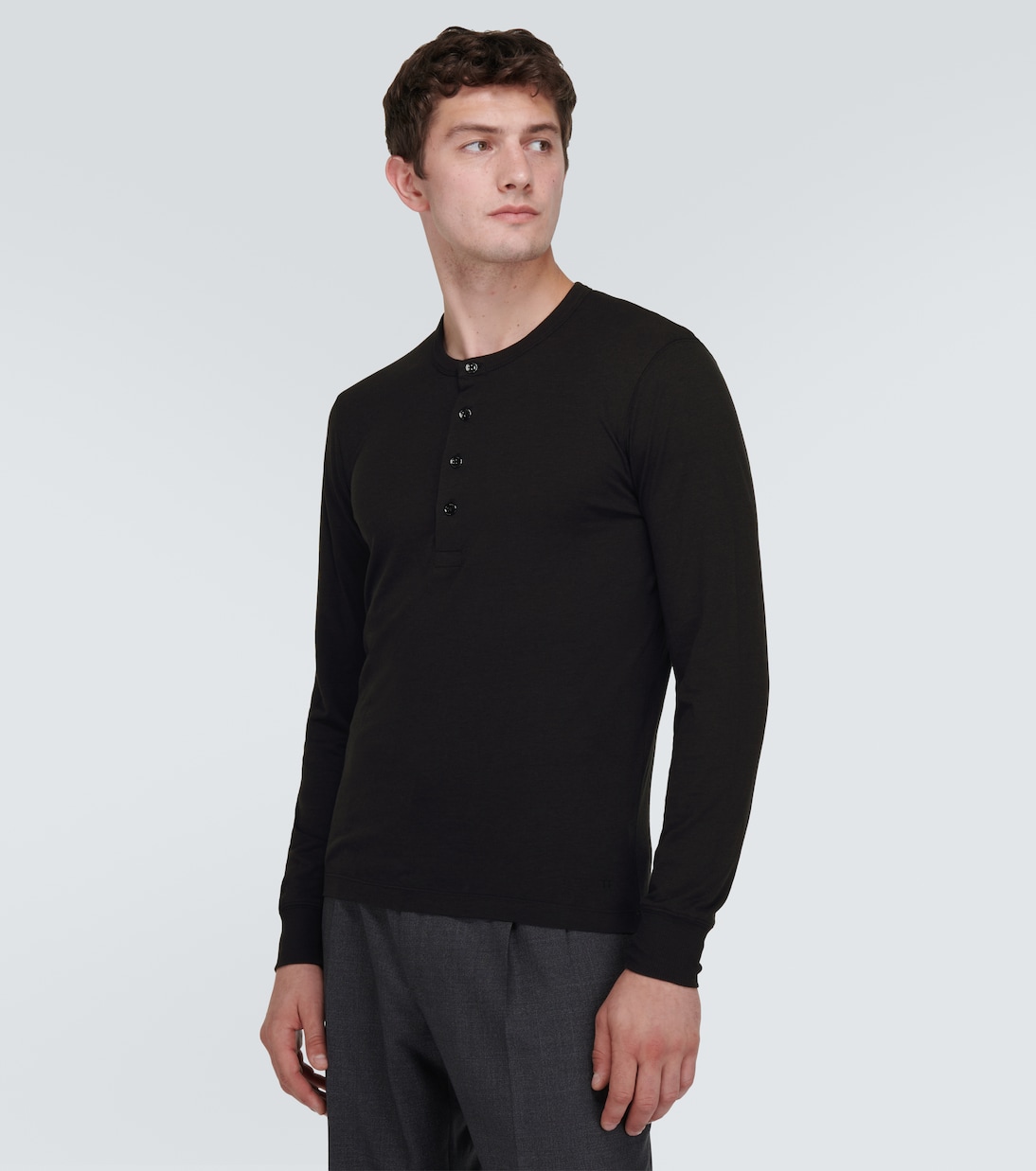Top Henley en lyocell et coton | Tom Ford