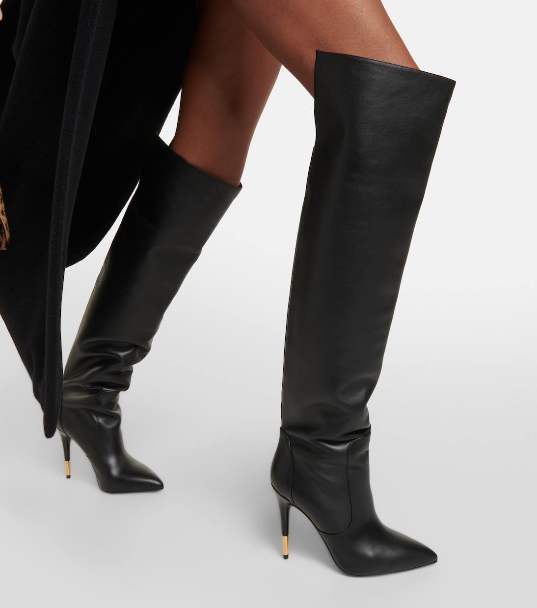 Botas mosqueteras de piel adornada | Tom Ford