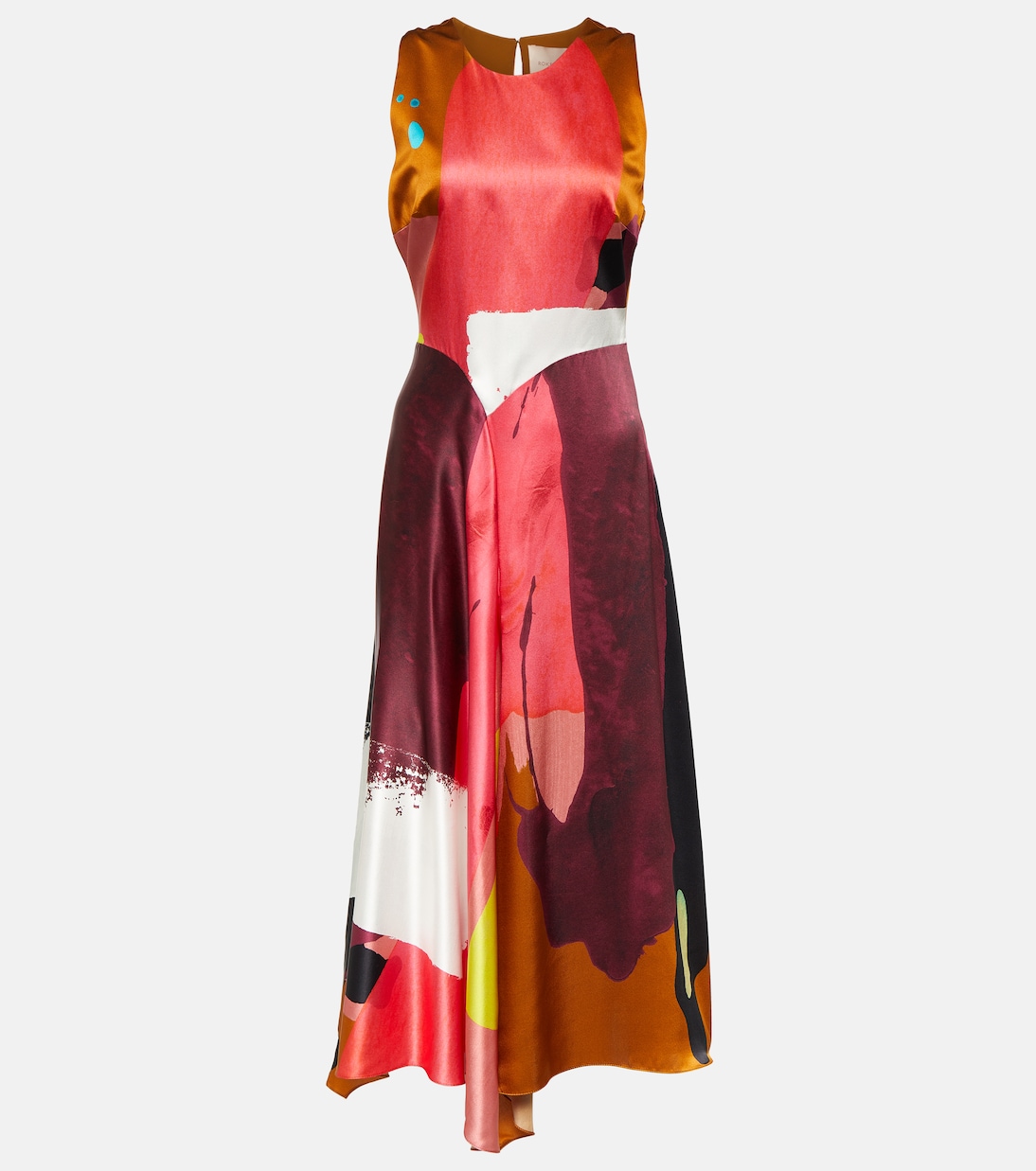 Printed silk satin maxi dress | Roksanda