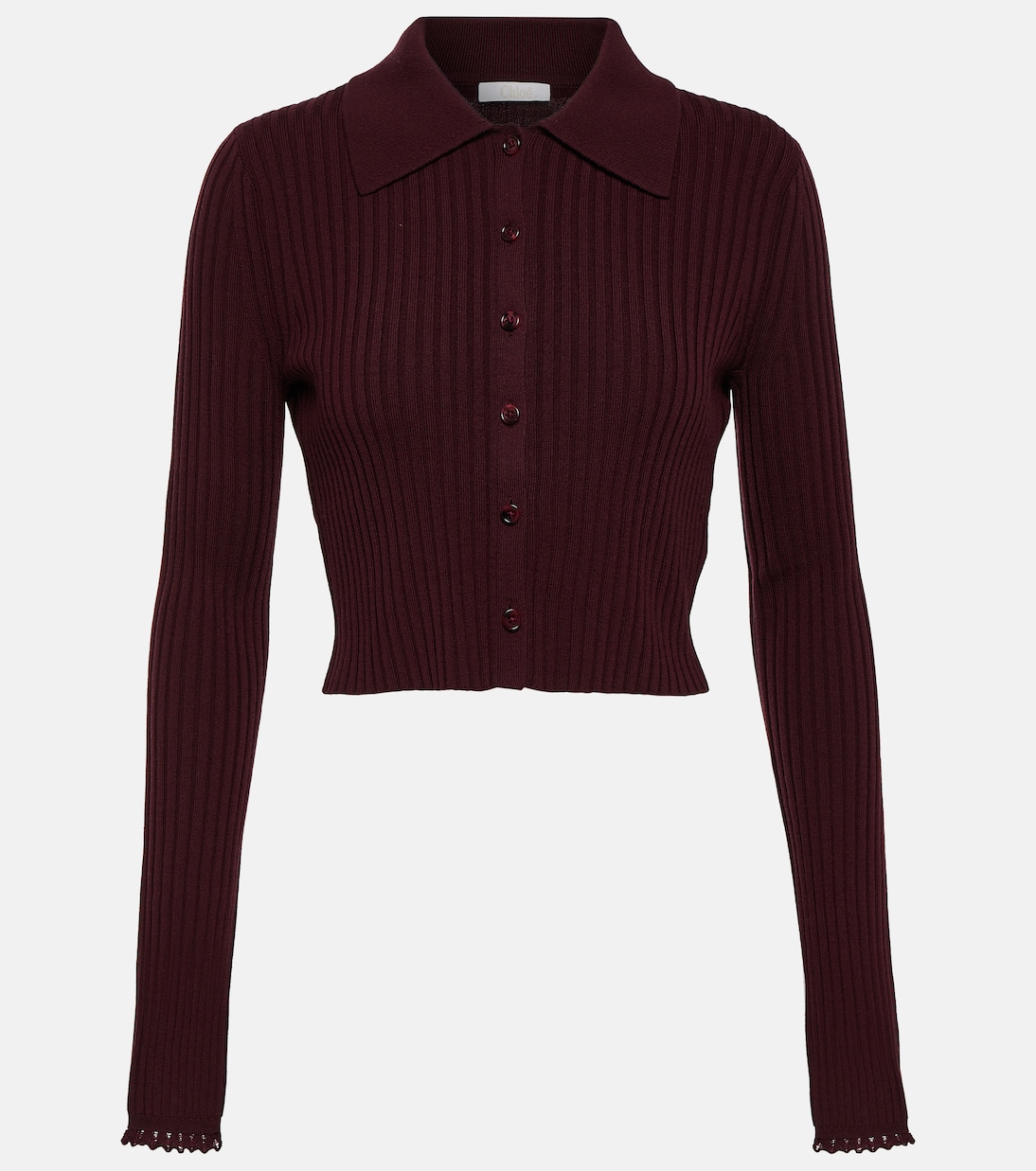 Ribbed-knit wool-blend cardigan | Chloé