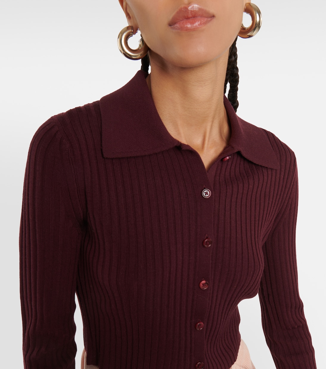 Ribbed-knit wool-blend cardigan | Chloé
