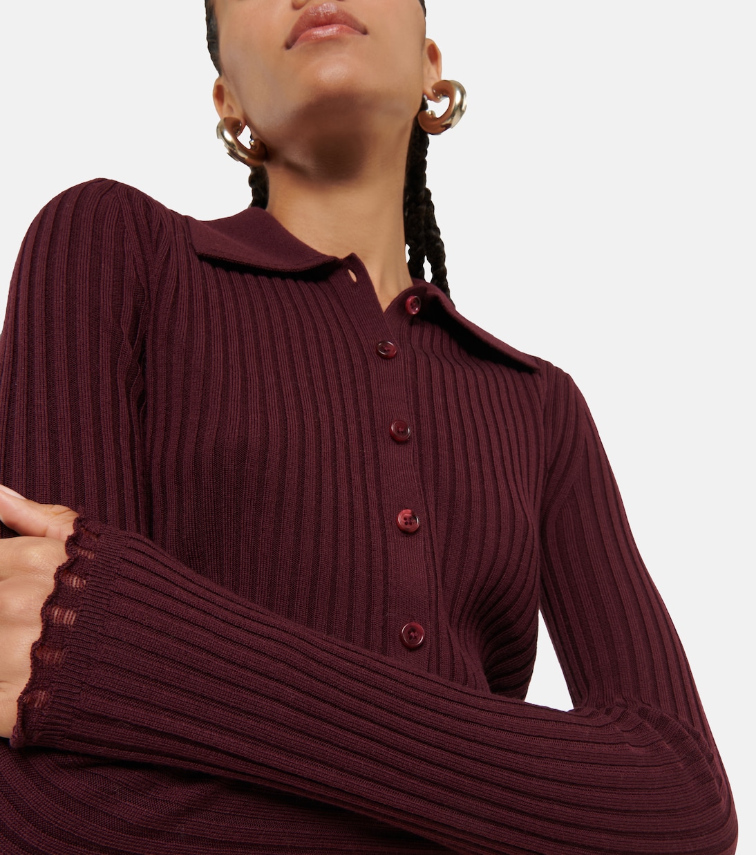 Ribbed-knit wool-blend cardigan | Chloé
