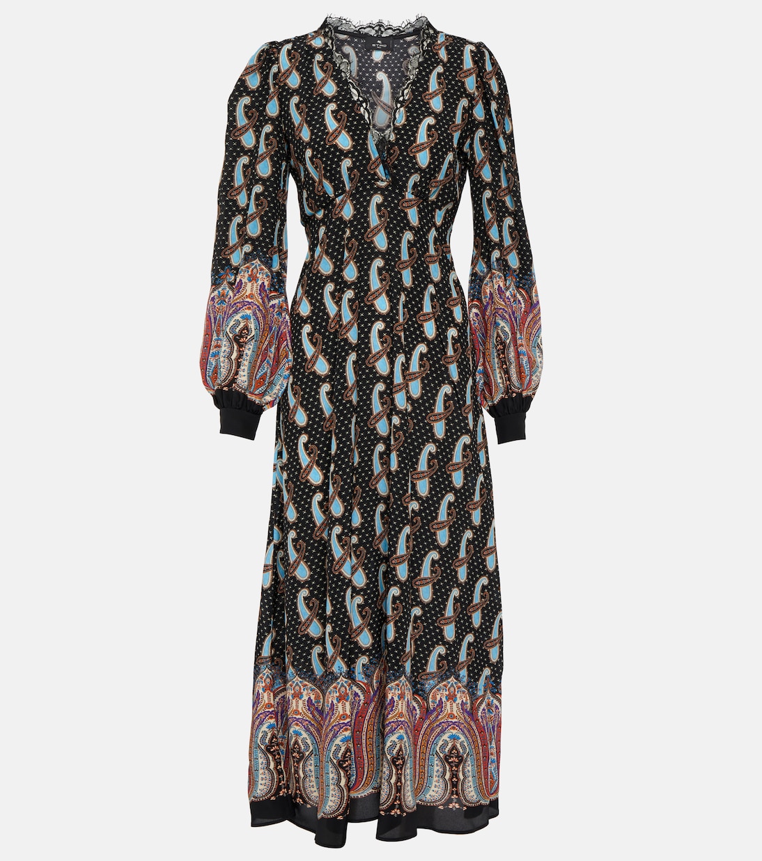 Abito midi in seta con stampa paisley | Etro