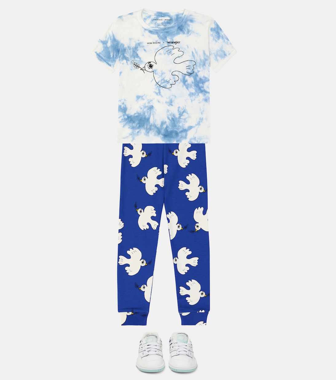 x Wrangler camiseta en jersey de algodón tie-dye | Mini Rodini
