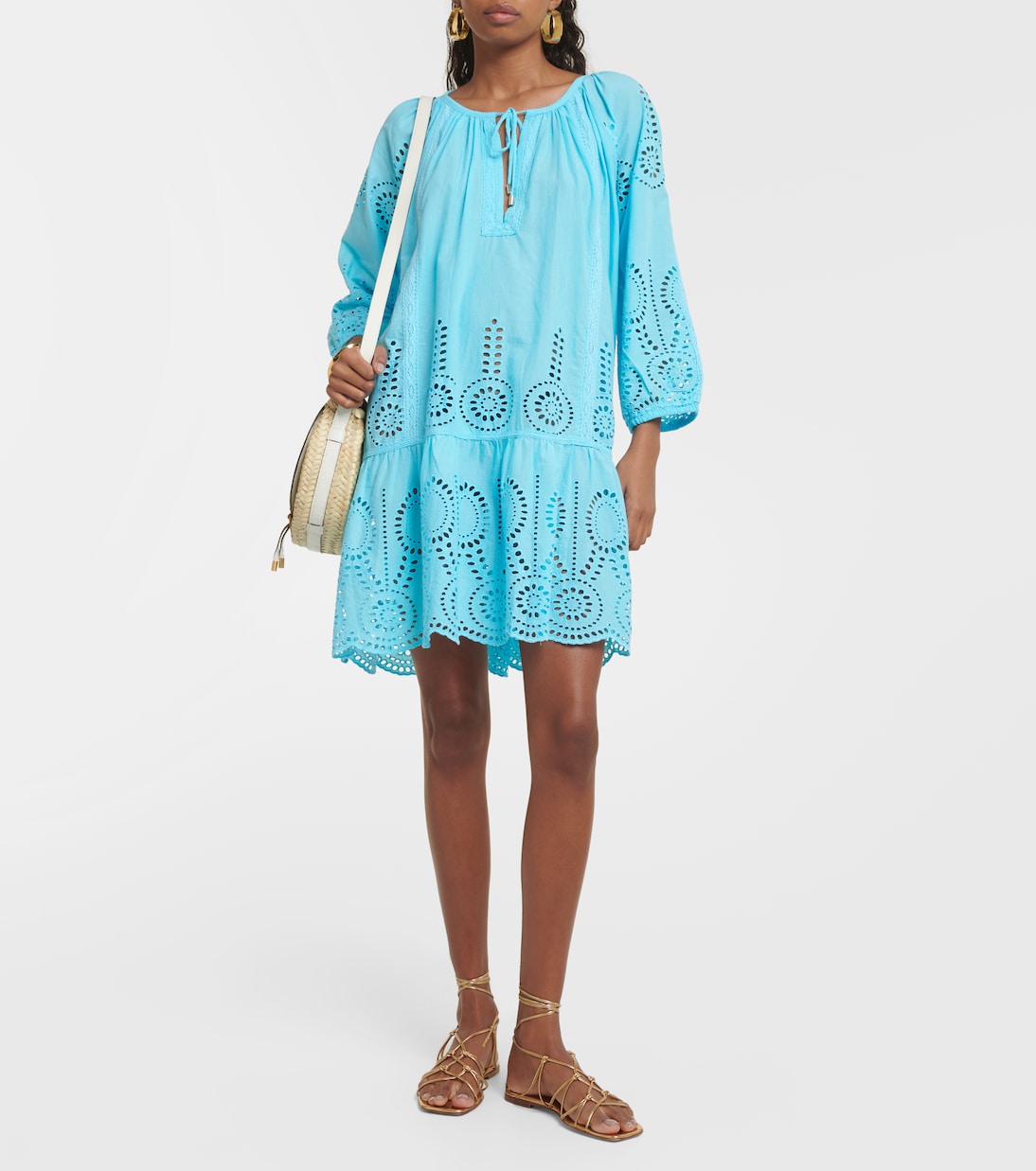 Caftano Ashley in cotone con pizzo | Melissa Odabash