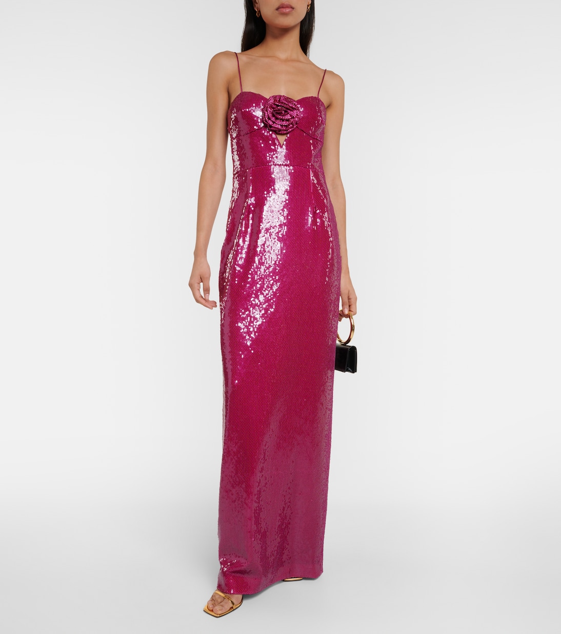 Courtney sequined floral-appliqué gown | Rebecca Vallance