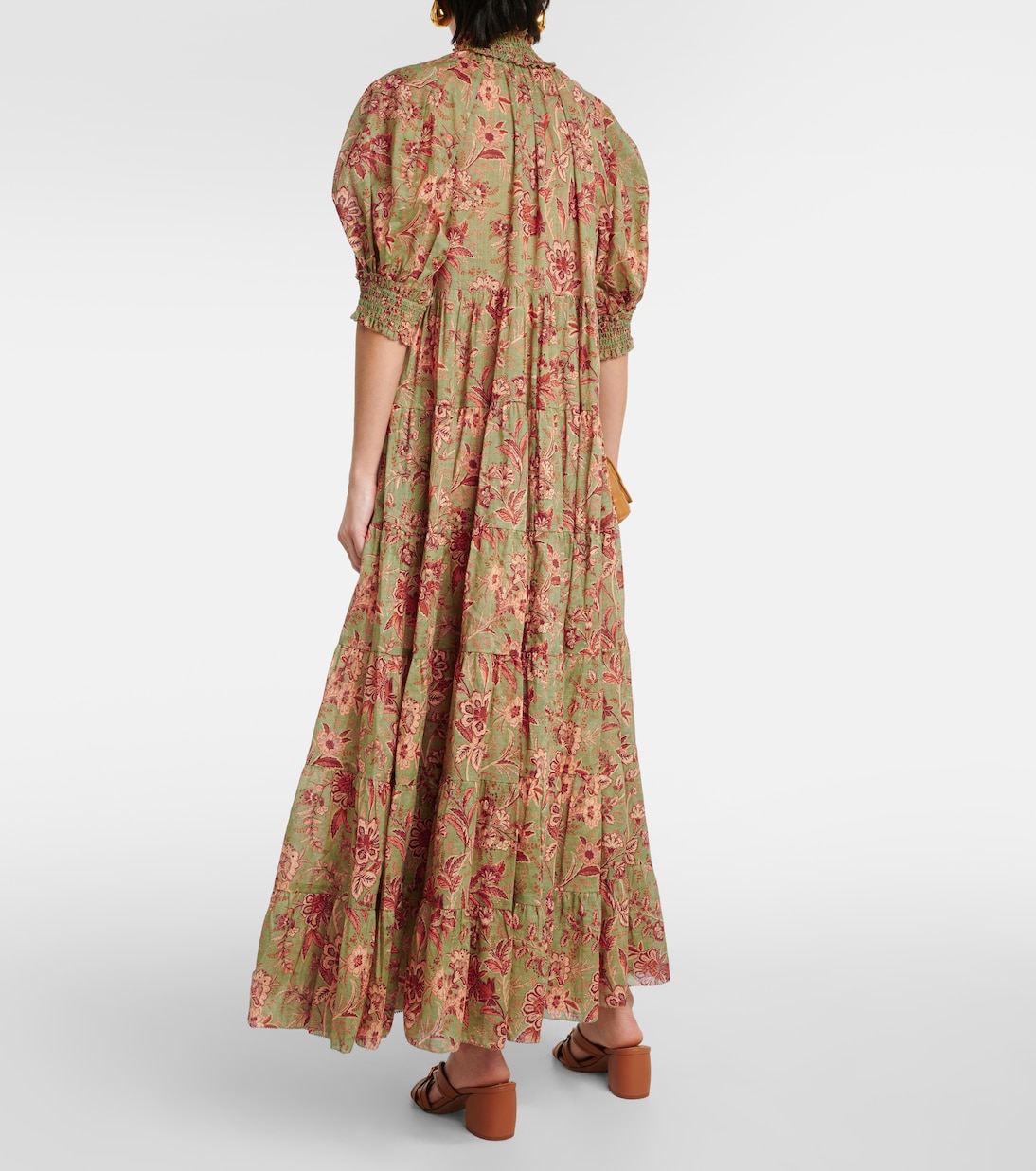 Robe longue Junie en coton à fleurs | Zimmermann