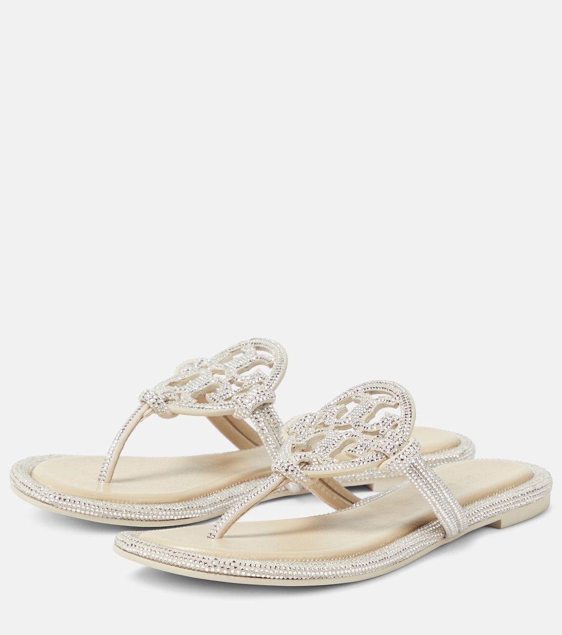 Miller crystal-embellished thong sandals | Tory Burch
