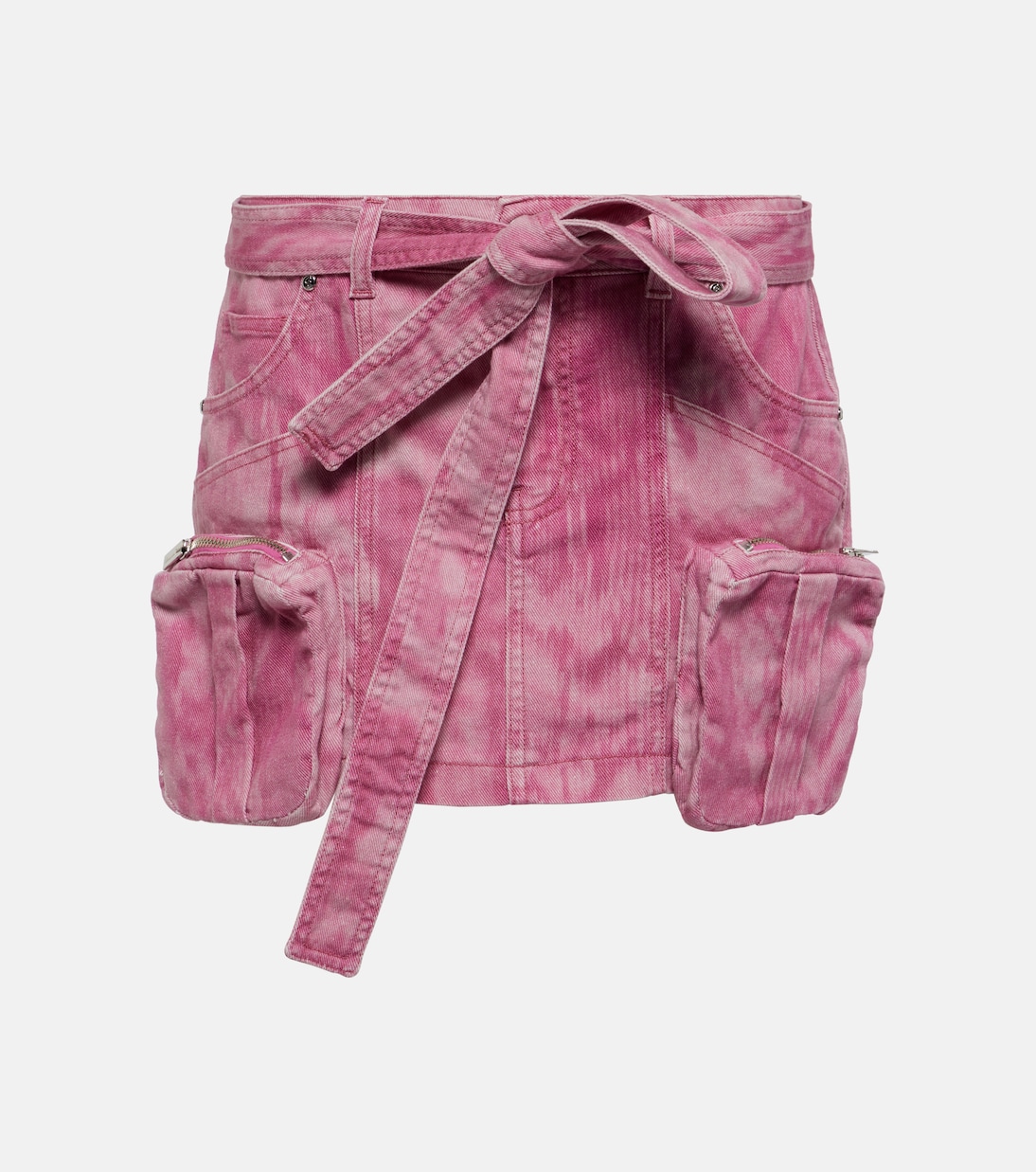 Camouflage denim cargo miniskirt | Blumarine