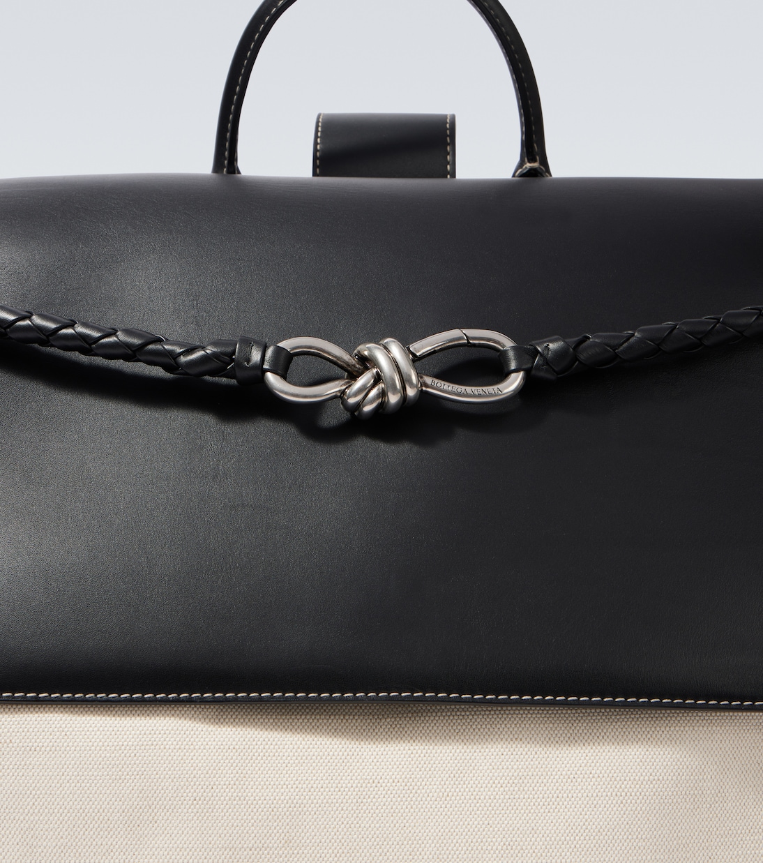 Andiamo Large canvas and leather backpack | Bottega Veneta