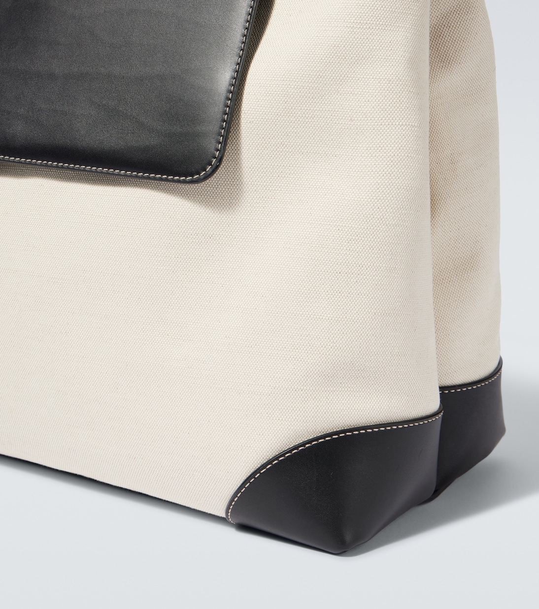 Andiamo Large canvas and leather backpack | Bottega Veneta