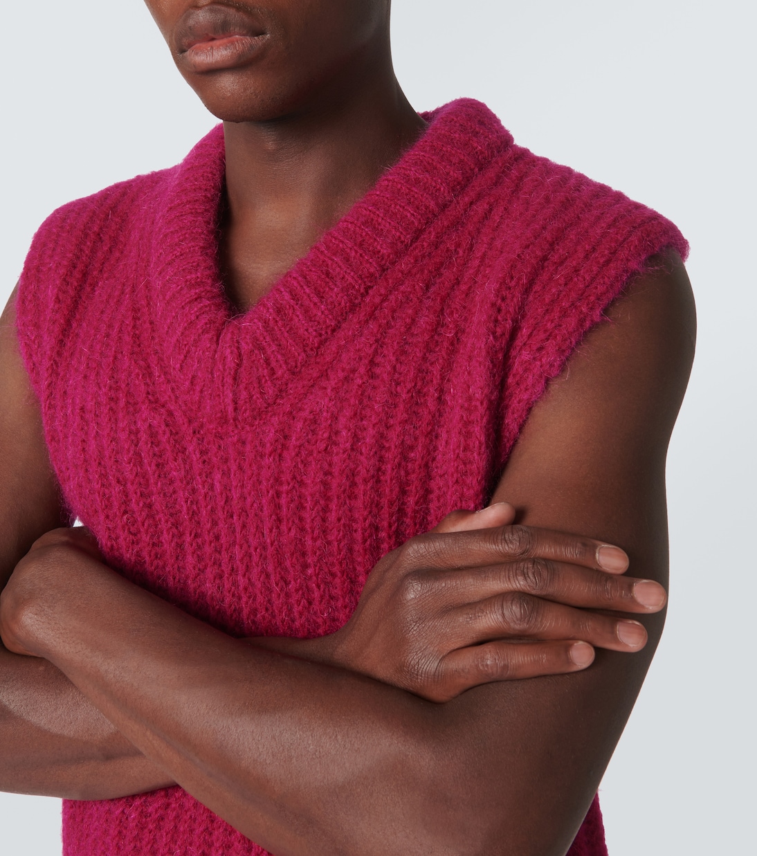 Gilet in mohair e lana | Jil Sander