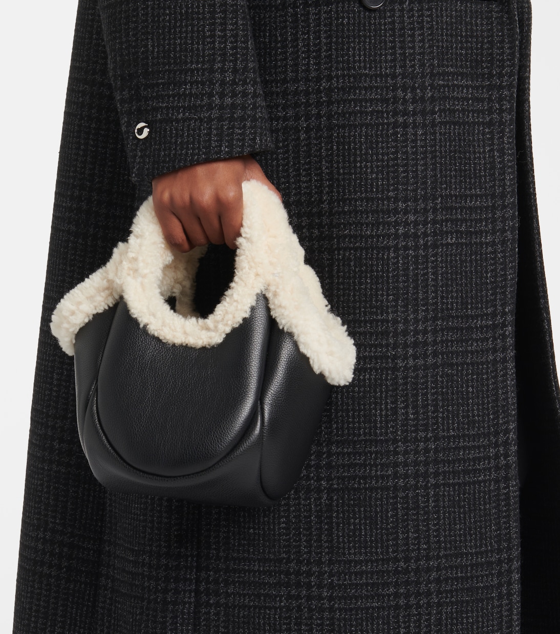Secchiello Swipe Mini in pelle | Coperni