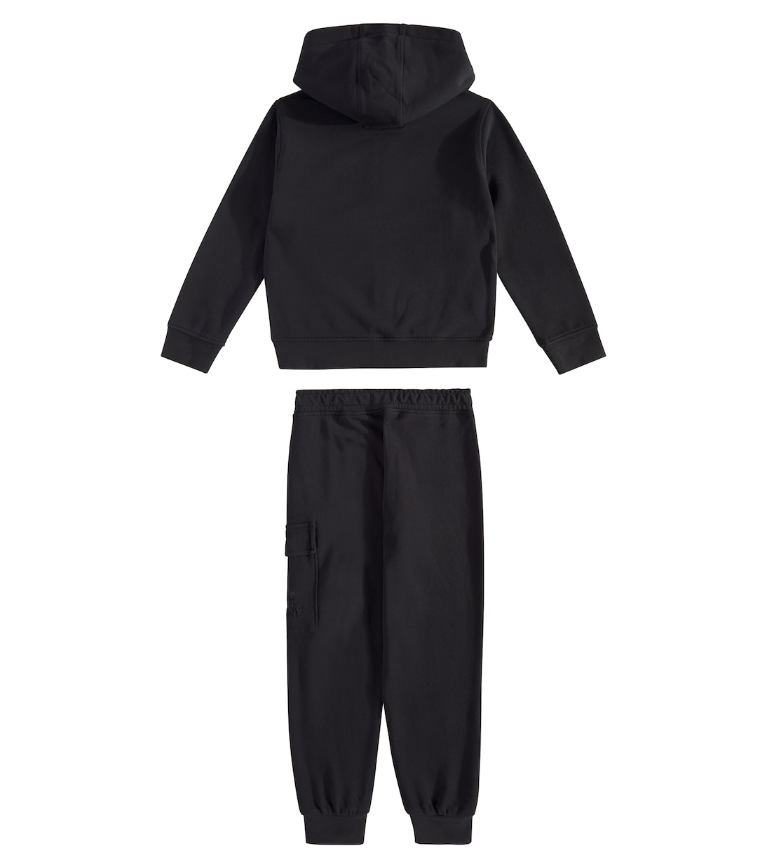 Cotton sweatpants and hoodie set in black C P Company Kids Mytheresa
