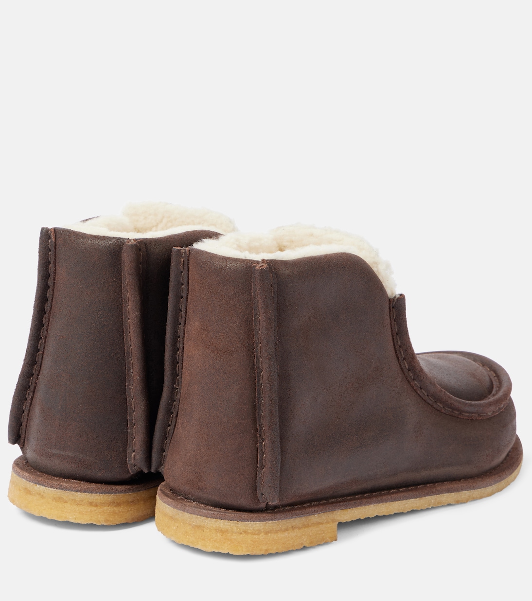Ankle Boots aus Leder mit Shearling | JW Anderson