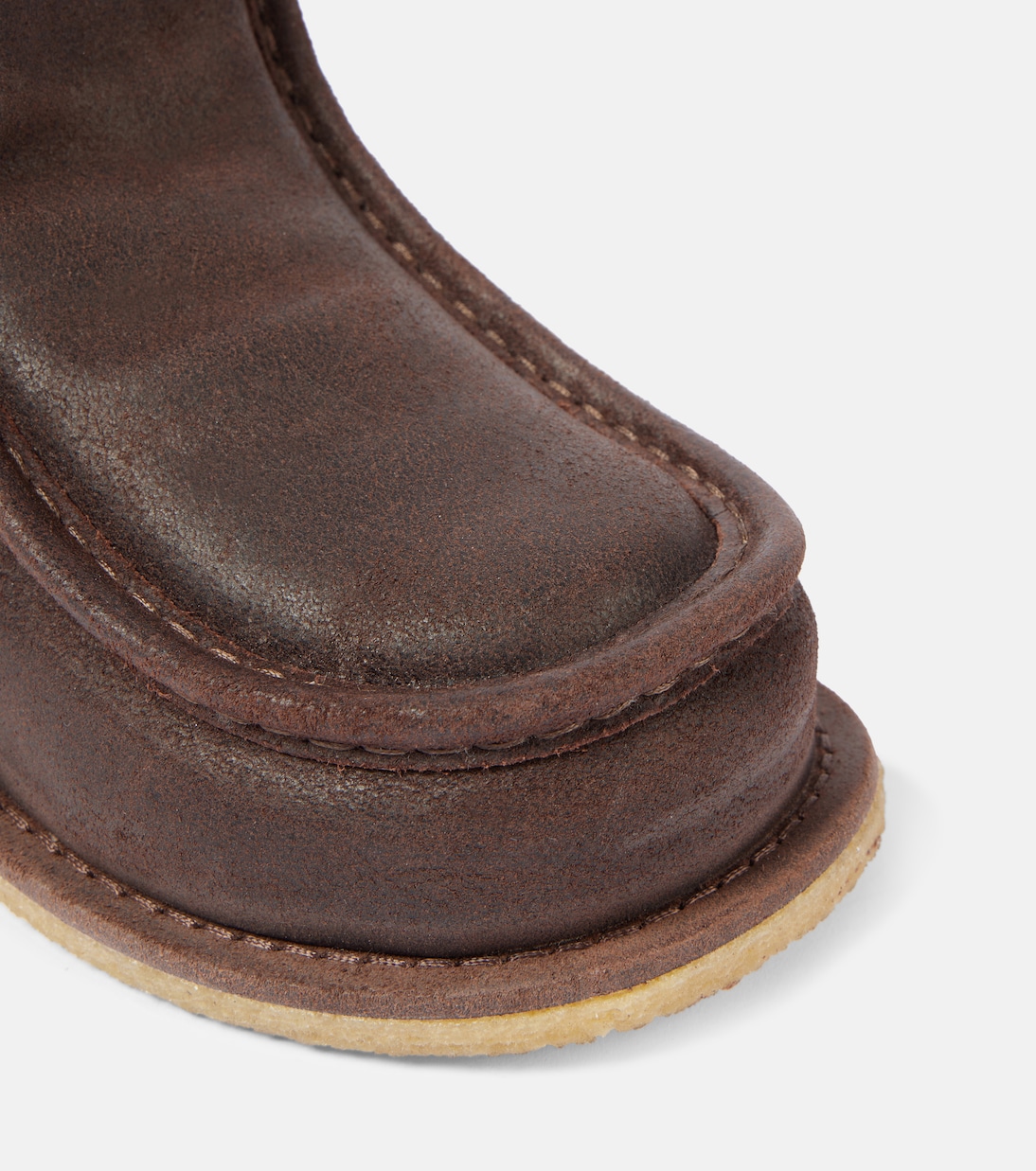 Ankle Boots aus Leder mit Shearling | JW Anderson
