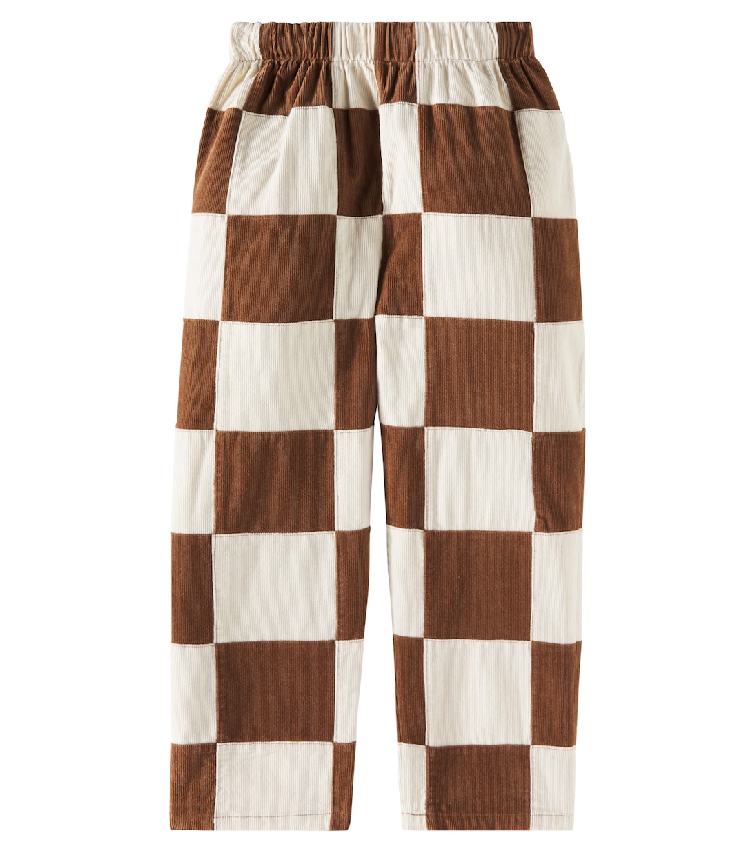 Pantalones rectos de algodón a cuadros | Rylee + Cru