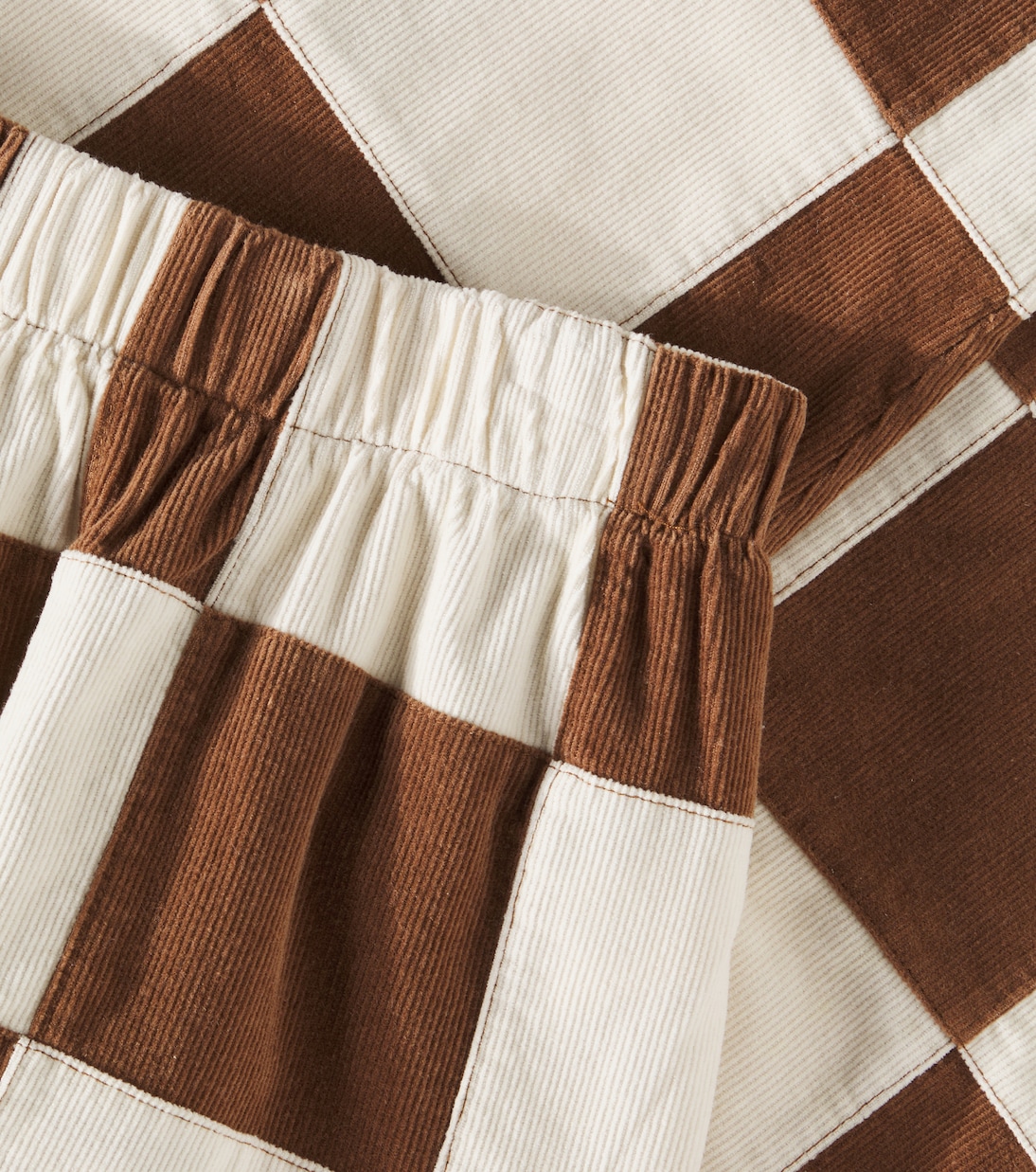 Pantalones rectos de algodón a cuadros | Rylee + Cru