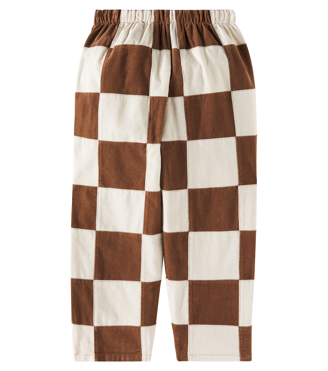 Pantalones rectos de algodón a cuadros | Rylee + Cru