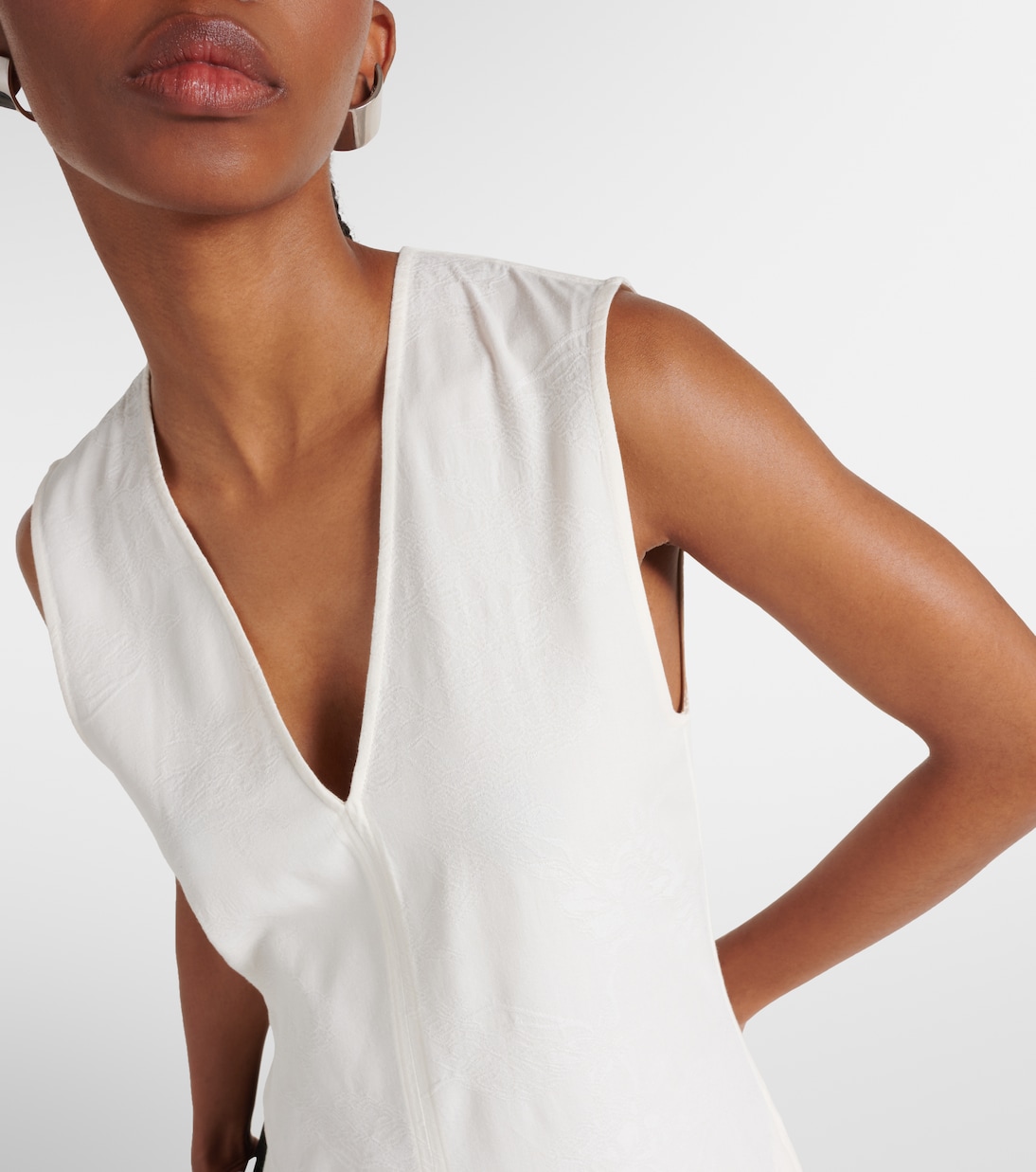 Abito lungo in misto cotone | Toteme