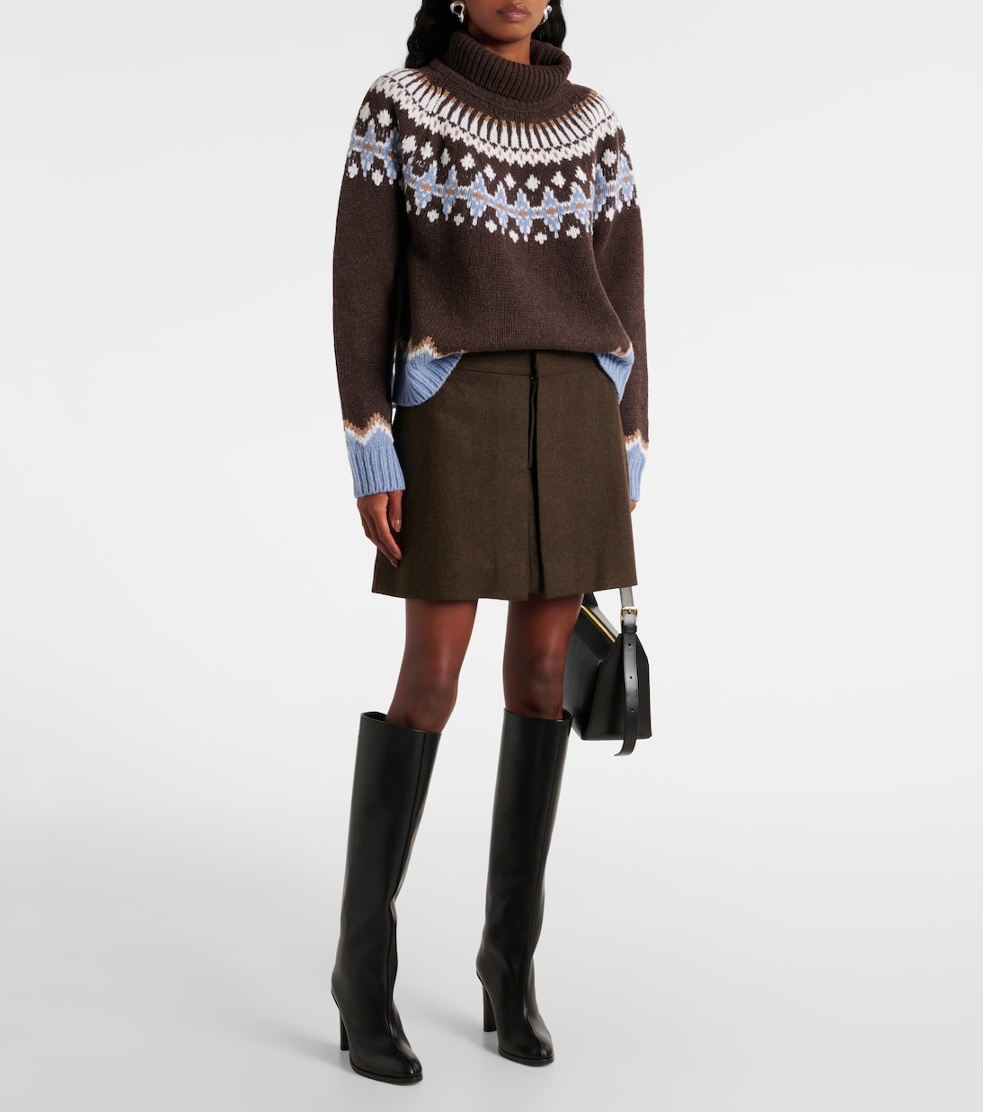 Bestickter Rollkragenpullover aus Wolle | Alanui