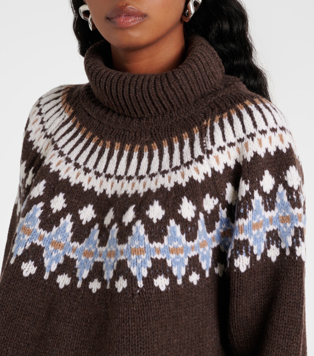 Bestickter Rollkragenpullover aus Wolle | Alanui