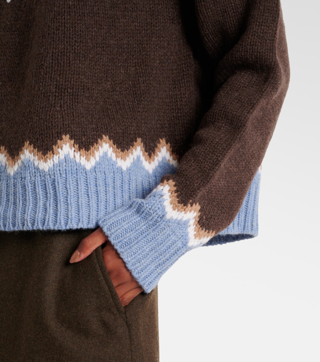 Bestickter Rollkragenpullover aus Wolle | Alanui