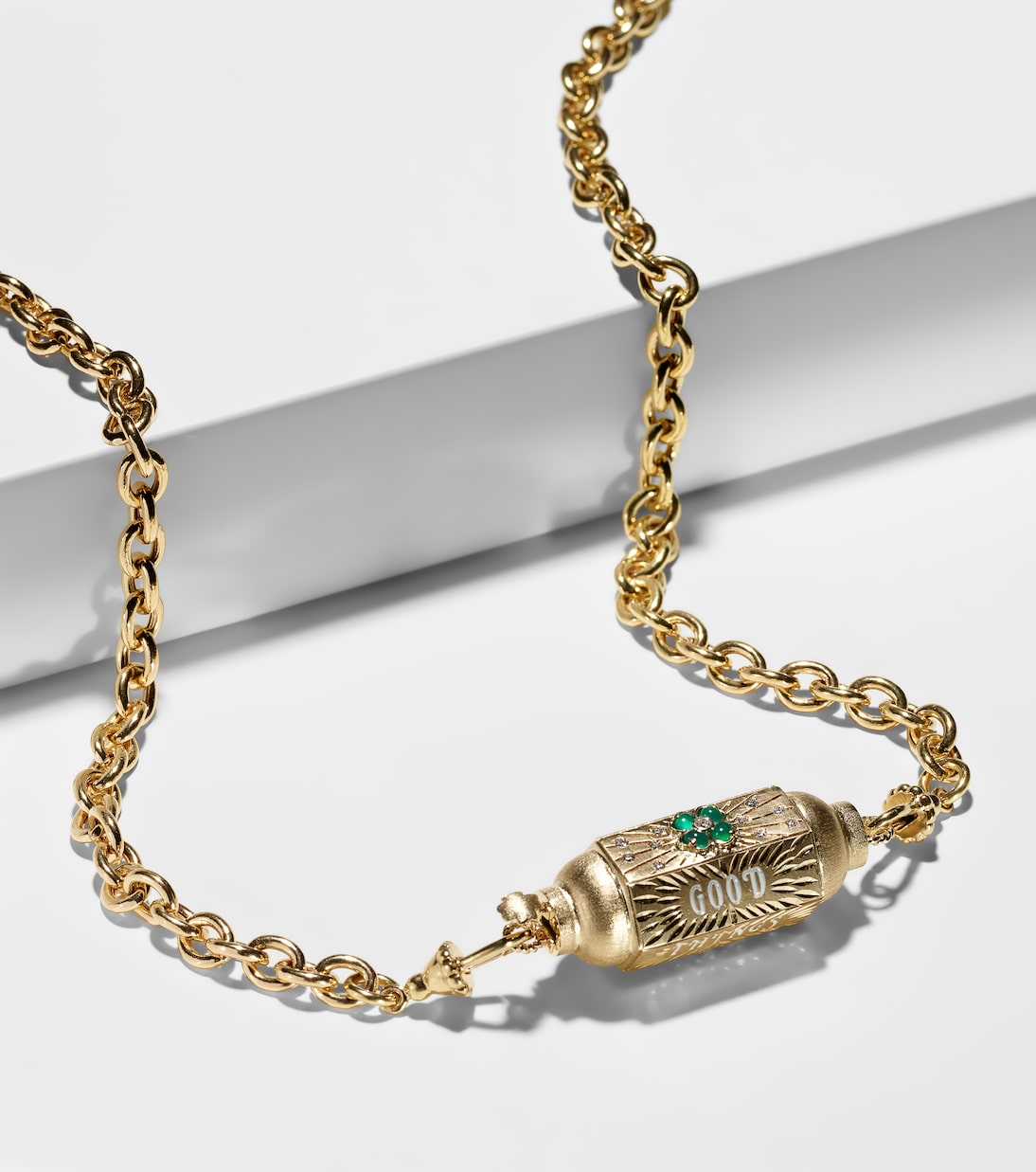Collier Good Things en or 14 et 18 ct, diamants et onyx | Marie Lichtenberg