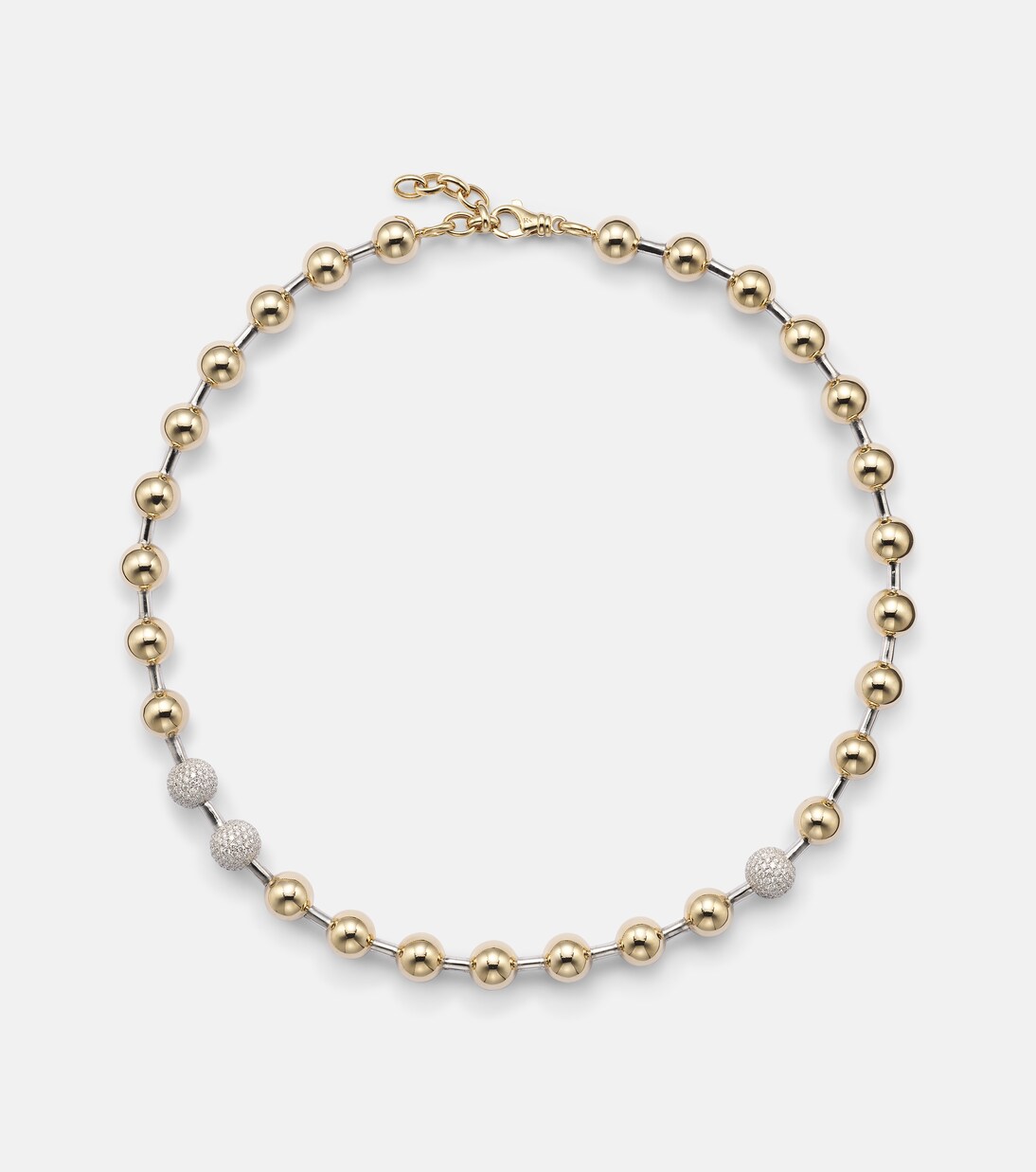 Collana in oro 14kt con diamanti e charm Rainbow K Ball per uno stile giovane e raffinato