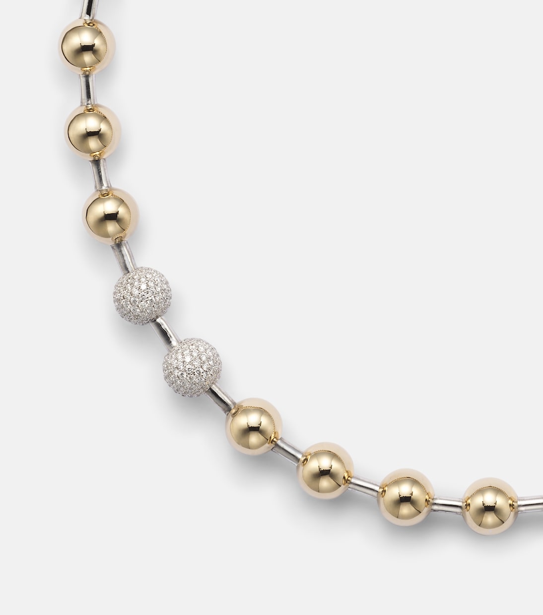 Collana in oro 14kt con diamanti e charm Rainbow K Ball per uno stile giovane e raffinato