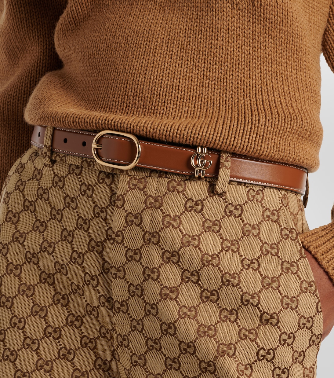 Cintura in Pelle GUCCI con Logo Double G - Stile Giovane e Moderno
