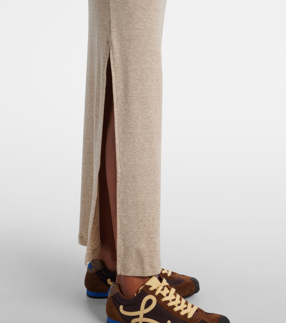 Gonna lunga in cotone e lana | Loewe