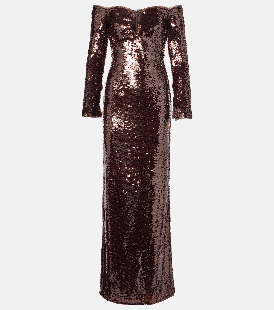 Off-shoulder sequined gown | Self-Portrait