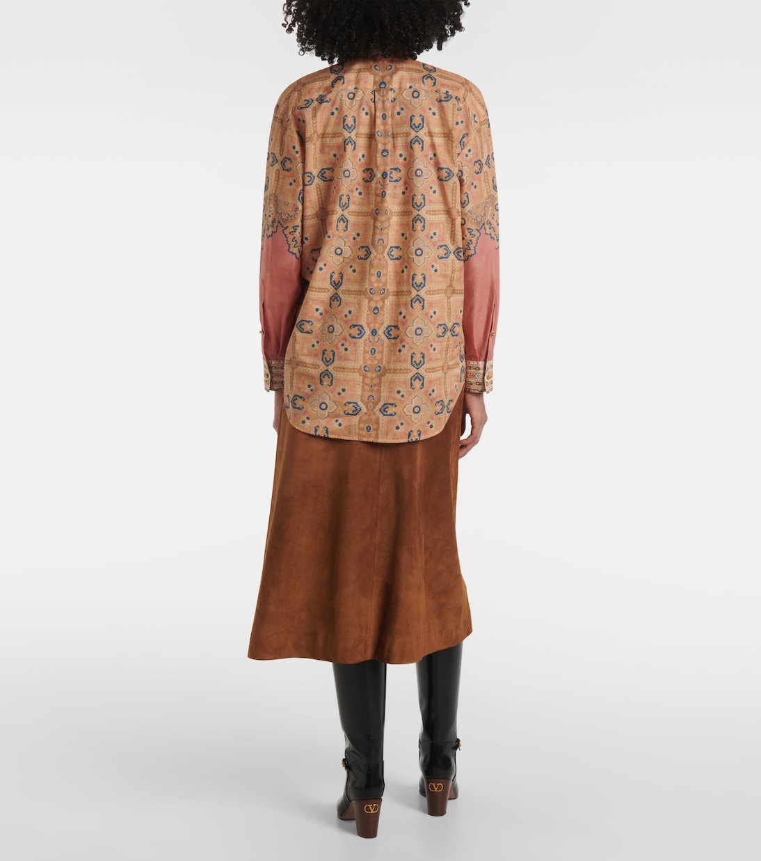 Blusa Voyage Imaginaire in mussola | Valentino